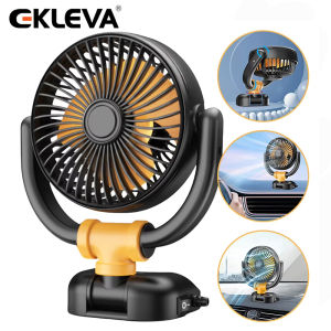 EKLEVA 5V/12V/24V Air Circulator Fan 360 Rotation Dashboard Air Vent Cooling Fan Low Noise Small Fan for Auto SUV Summer