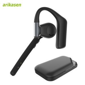 Bluetooth Headset V6.0 Wireless Headset with Dual Noise-Canceling Microphones Portable Charging Case Hands Free Headphones