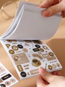 Free Style Scrapbooking Sticker Book 20 Pages American Retro Decorative Material No Cutting Required Notebook Sticker Book