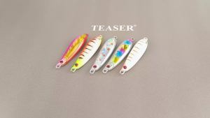 TEASER J138 20g 30g 40g 60g 80g long casting fishing metal jigging lure s shape hard luminous jigbait saltwater jigging lure