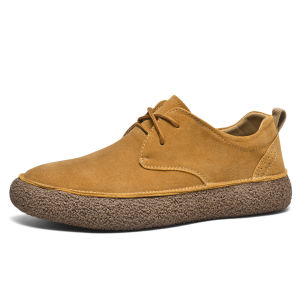 Mens Shoes New Autumn Frosted Leather Casual Shoes Lace-up Men Light Comfortable Driving Flats Sneakers Men Outdoor Oxfords Shoe