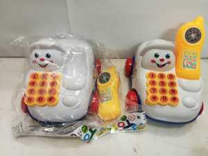 Mainan anak murah mobil telepon tarik / mainan anak murah mobil tarik