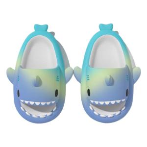 Gradient Shark Slippers Childrens Summer Home Outdoor Wear Anti-slip Toddler Baby Bathing Beach Antibacterial Cool Slippers