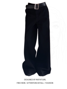 plus Size Loose Womens Wide Leg Jeans Drapey Comfortable Loose Casual Long Trousers Trendy High Street Design Spring 2025 plus Fits Model Free Size Garment Focusing on