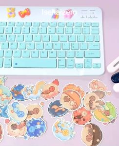 Stiker Kartun Ikan Mas Lucu Roblox isi 24 pcs