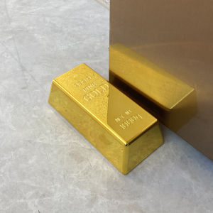 ที่กั้นประตูที่สร้างสรรค์ที่กั้นประตูอุปกรณ์ประกอบฉากกิจกรรมโฆษณาแท่งทองปลอมอิฐทองจําลองไซส์ใหญ่