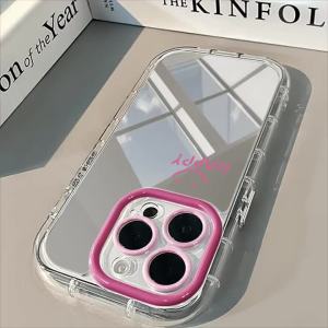 Playful Smile Makeup Mirror Phone Case For iPhone 17 Air 16 14 13 12 11 Pro Max 7 8 Plus X XS XR Cover For iPhone 16E Hard Cases