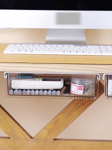 SAVE Multi-Purpose Under Desk Drawer Organizer Hidden Drawer Under Table Large Capacity Storage Box Laci Bawah Meja ST29