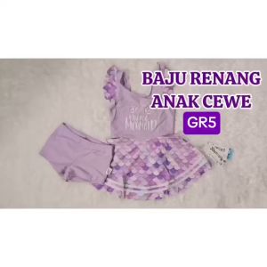 Baju Renang Motif Mermaid/ Baju Renang Anak Cewek Rok/ Swimsuit kode GR5