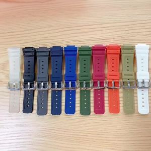 Rubber Strap for Casio G SHOCK GA 2100 DW-5600 Sport Bracelet Watch Band Stainless Steel Buckle TPU 16mm Replacement Wristband