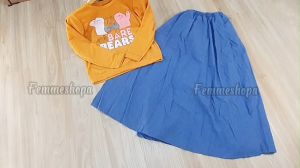 FEMMESHOPA - SETELAN ANAK PEREMPUAN / SETELAN ANAK MURAH / SETELAN ANAK KOREA - FN SET CELANA ROK KEPANG
