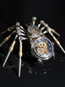 Valentines Day Gift Spider White Eye DIY Mechanical Dial Metal Assembly 3D Puzzle Toy Birthday Gift for Boys Creative Decorations