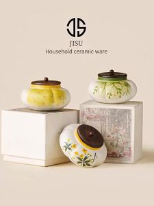 JISU | Sealed Moisture-proof Ceramic Tea Canister for Home Storage Gift