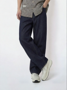 Jack Jones | Pure Cotton Autumn Mens Jeans Wide Deep Blue Casual