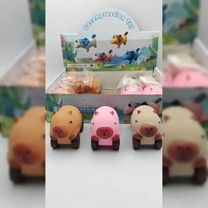 Capybara Car Toys Cute Decompression Toy EVA Slow Rebound Squeeze Toy Stress Relief Bedroom Office Desktop Decoration