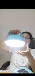 Solar Charging Bulb Outdoor Camping Lantern Night Market Stall Portable Lamp Led Super Bright Household Emergency Light