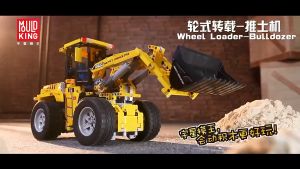 Đồ chơi lắp ráp xếp hình Bulldozez tỉ lệ 1:10 - Mô hình máy xúc đất bánh lốp có điều khiển 13122S-1582 chi tiết