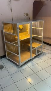Kandang kucing alumunium fullset mainan model tangkringan panjang
