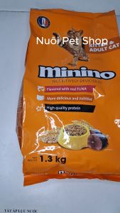 Thức ăn hạt hoàn chỉnh cho mèo lớn và mèo con Minino 1.3kg vị cá ngừ hạt cho mèo minino hạt minino cho mèo - Nuôi Pet Shop