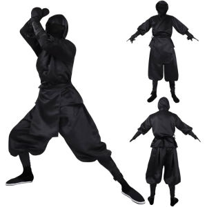 Mens Halloween Performance Samurai Costume Black Ninja Cosplay Clothes Available for Stock Sale Other Male Cosplay Apparel