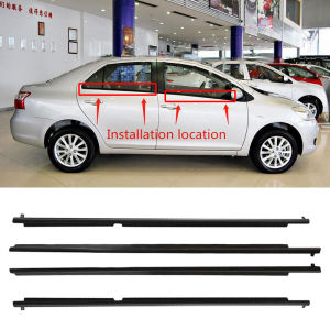 Car Side Window Moulding & Outside Window Water Barrier for Toyota Vios/Avanza/Corolla/RAV4 Weatherstrip Seal Strip