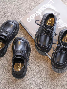 Genuine Leather Boys Loafers British Style Spring Autumn Soft Bottom Performance Shoes round Toe Rubber Outsole for Boys And Girls