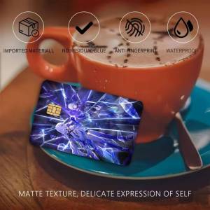 BILIBILI | Genshin Impact Skirk Anime Cartoon Sticker Film Skin For Credit Card Debit Bank Bus Card