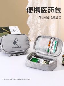Portable Travel Medicine Bag Oxford Cloth Storage Box for Students Dormitory Medical Emergency Kit Outdoor Home Use