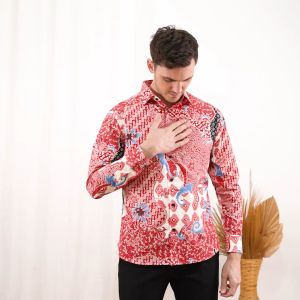 Agrapana Baju Kemeja Batik Pria Dewasa Mewah 2023 Lengan Panjang Terbaru Pekalongan Premium Sadi