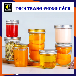 Lọ Thủy Tinh Loại Dày 500ML -  Hũ Thủy Tinh Nắp Nhôm Đựng Thực Phẩm Làm Sữa Chua Caramen Pudding 500ML - Cốc Thủy Tinh Đựng Sữa Chua Cho Bé - Hủ Sữa Chua