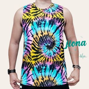 JIONA RTWs Tie Dye Muscle Tee for Men  Mens Tank Mens Sando Mens Shirt Best Gift for Men