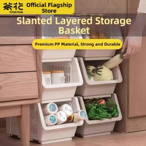 CHAHUA | Slanted Storage Basket Multi-Function Drainage Fruit & Vegetable Basket Kitchen Storage Organizer