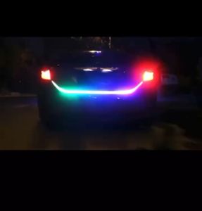 Car Rear Trunk Tail Light Dynamic Streamer Reverse Warning LED RGB Strip Auto Additional Break Trun Signal Lamp 12V LED86