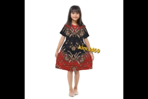 Dress Batik Anak Perempuan Usia 2 Sampai 12 Tahun Atasan Anak Cewek Modern Katun Variasi 4 - Bahan Katun Adem Halus (PENGIRIMAN DARI PEKALONGAN)