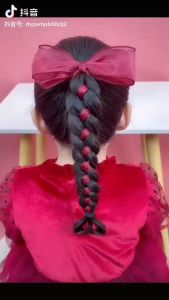 Hntob Korean INS Style Big Bow Knotted Hair Clip Chiffon Ribbon Bowknot Braided Hair Ponytail