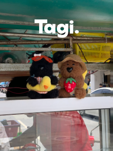 Tagi. Blackie Haha&Popcorn Bag Pendant