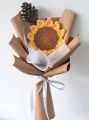 Bó hoa hướng dương bằng len, bó hoa hướng dương 1 bông được móc bằng len, bó hoa len handmade. 