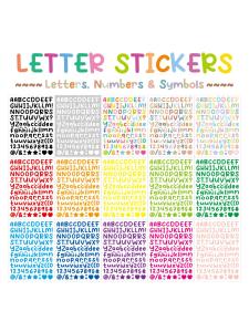 สติกเกอร์ตัวอักษรขนาด 05 นิ้ว การ์ตูน ตัวอักษร หลากสี สามารถปรับแต่งได้ ตกแต่งสมุดโน้ต สติกเกอร์ตัวเลข จัดวางได้ตามต้องการ