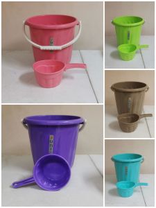 5 gallons pail available  with Dipper and stool  sets