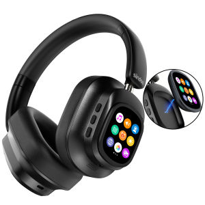 Siindoo JH-ANC930Plus Active Noise Cancelling Headphones Hybrid Wireless Headphone With Multi Magnetic Touch Control LED Screen