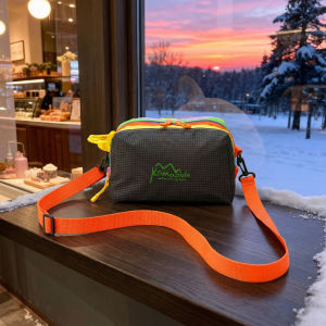 L96 Colorful Block Crossbody Bag Lightweight Nylon Shoulder Bag Multi Pocket Casual Travel Daily Use L