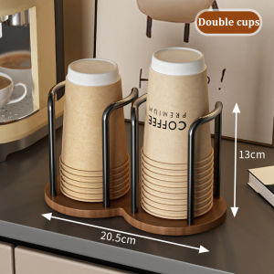 High-Value Paper Cup Holder Disposable Cup Holder Desktop Coffee Table Storage Rack Tea Cup Coffee Cup Bamboo Cup Holder