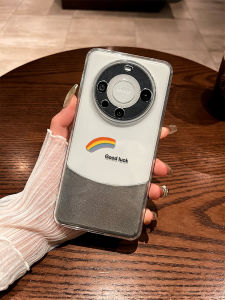 Lucky Rainbow Transparent Anti-Fall Simple Huawei Mate80Pro Phone Case Full Lens Protection Soft TPU Shockproof Cover