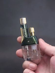 Bật Lửa Hộp Quẹt Khò Gas 1 Tia Mạnh Mẽ Honest BCZ-796 Thiết Kế Hình Tháp Đôi Bình Chứa Gas Trong Suốt Nhìn Thấy Lượng Gas - Nhiều Màu