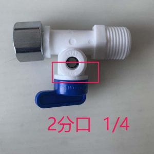Plastic Ball Valve Water Supply Switch for Home Use Drinking Pure Water Machine 3-Way Connector 2-Part Quick Connect Kitchen Appliance