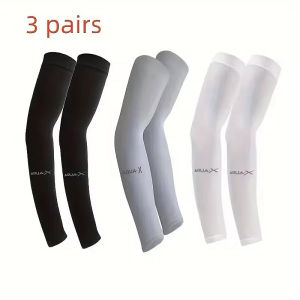 Mens Summer Sports Arm Protection UV Protection Sun Shading Ice Silk Cycling Ice Sleeves Outdoor Running Fitness Arm Cover