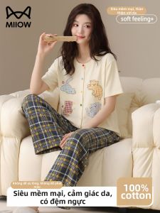 MiiOW | Bộ Đồ Ngủ Bông Cartoon Có Lót