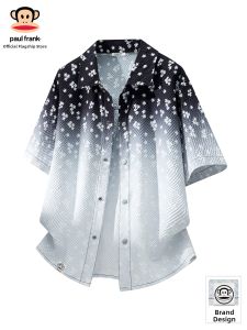 Paul Frank | Dye Printed Short Sleeve Lightweight Mens Casual Shirt