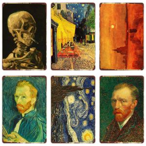Van Gogh Painting Vintage Metal Poster Famous Oil Painting Collection Tin Sign Home Bar Cafe Decor Art Wall Painting N