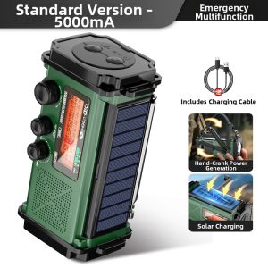 Hand-crank Solar Power Radio Flashlight Charger Multi-function